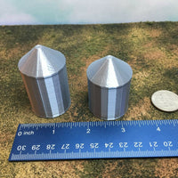 (2) GRAIN SILO SET - Z Scale 1:220 - No Assembly Required - FARM Cluster