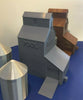 FARM Set Cluster (2) Grain Elevator Buildings (5) Grain Silos - N Scale 1:160