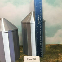 (2) GRAIN SILO SET - S Scale 1:64 - No Assembly Required - FARM Cluster