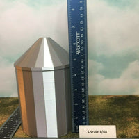 (2) GRAIN SILO SET - S Scale 1:64 - No Assembly Required - FARM Cluster