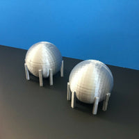 (2) High Pressure Natural Gas Propane Tanks - N Scale 1:160 - Metallic Silver