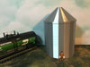 Tall Grain Silo - S Scale 1:64 - Metallic Silver