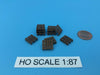 10 pc Brown PALLET Set - HO Scale - 1:87 - Pallets - Made in the USA!