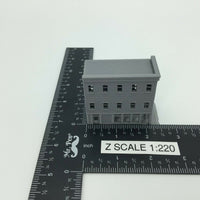 20th Century 3 Story Corner Shop Building - Z Scale 1:220 - 3D PRINTED Model USA
