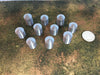 10 Grain Silos - T Gauge - 1:450 Scale - Farm Silo Cluster