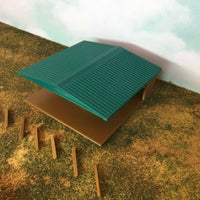 "The Outdoor Series" Large Shelter - Camping - Modeled in Color N Scale 1:160 3D
