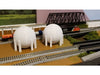 (2) High Pressure Natural Gas Propane Tanks - N Scale 1:160 - Metallic Silver