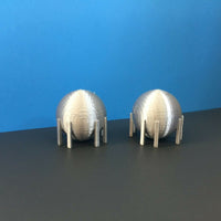 (2) High Pressure Natural Gas Propane Tanks - N Scale 1:160 - Metallic Silver