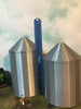 (2) GRAIN SILO SET - O Scale 1:48 - No Assembly Required - FARM Cluster