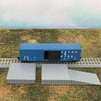 2 piece LOADING PLATFORM DOCK with RAMP - T Gauge or T Scale - 1:450 1:480