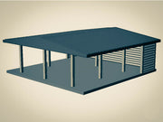 "The Outdoor Series"  Large Shelter - Camping Modeled in Color OO Scale 1:76