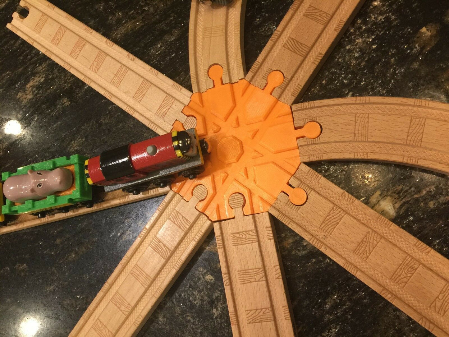8 Way Wood Train Track Adapter Thomas the Tank - Brio - IKEA - PICK YOUR COLOR!