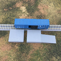 2 piece LOADING PLATFORM DOCK with RAMP - T Gauge or T Scale - 1:450 1:480