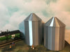 (2) GRAIN SILO SET - O Scale 1:48 - No Assembly Required - FARM Cluster