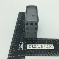 20th Century Brownstone 4 Story Building - Z Scale 1:220 - 3D PRINTED Model USA