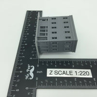 20th Century 3 Story Corner Shop Building - Z Scale 1:220 - 3D PRINTED Model USA