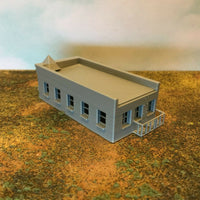 20th Century Single Floor BROWNSTONE Building - N Scale 1:160 - 3D Model USA