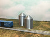 (2) GRAIN SILO SET - Z Scale 1:220 - No Assembly Required - FARM Cluster