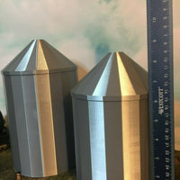 (2) GRAIN SILO SET - O Scale 1:48 - No Assembly Required - FARM Cluster