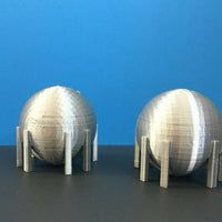 (2) High Pressure Natural Gas Propane Tanks - N Scale 1:160 - Metallic Silver