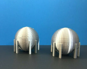 (2) High Pressure Natural Gas Propane Tanks - N Scale 1:160 - Metallic Silver