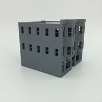 20th Century 3 Story BLOCK SHOPS Building - Z Scale 1:220 - 3D PRINTED Model USA
