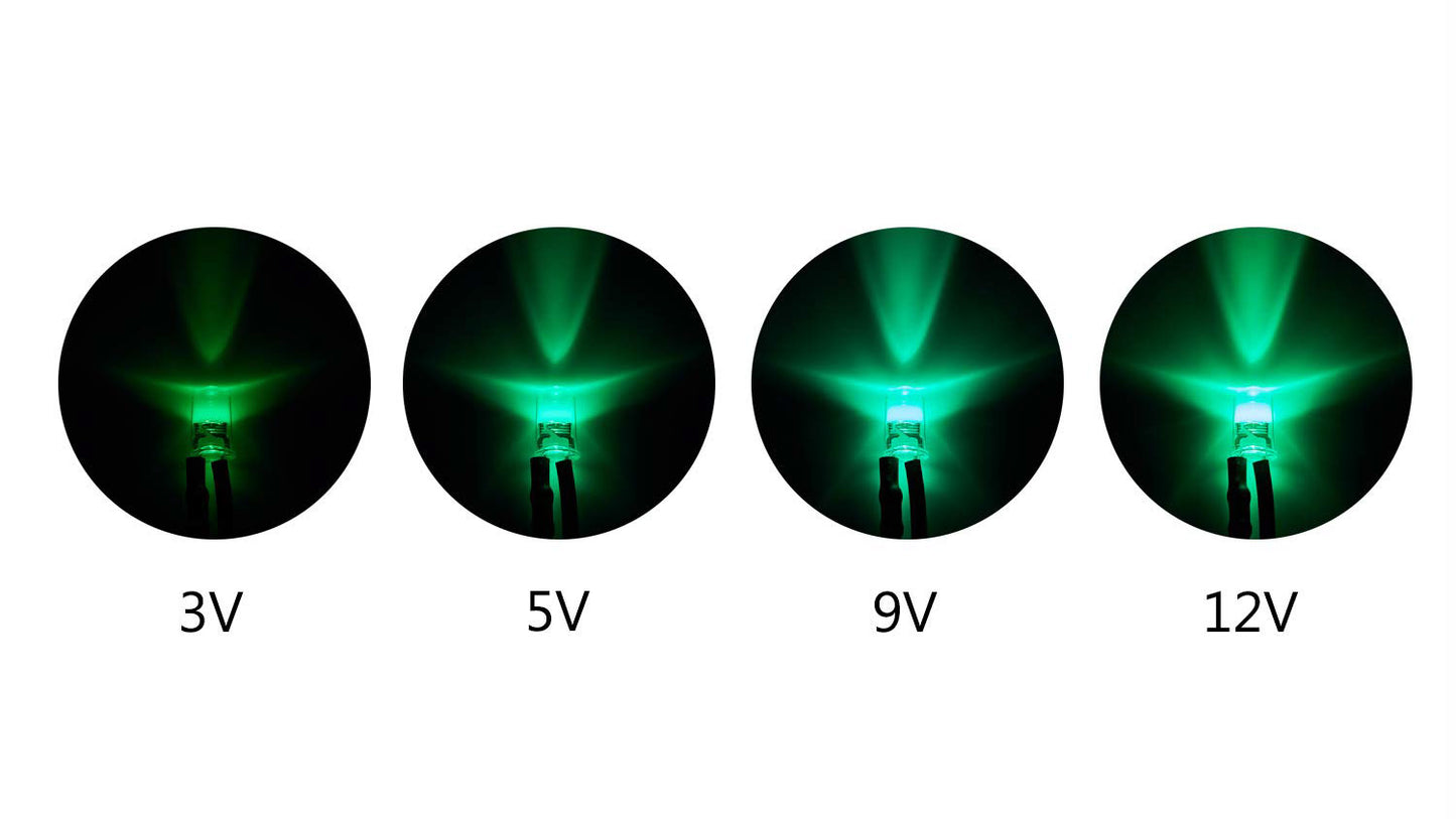 Pre-Wired Hobby LEDs ~ 3-12 Volt DC ~ Clear Lens LED ~ Choose Color and Size