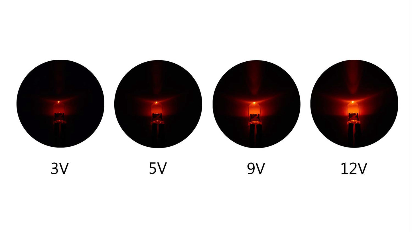 Pre-Wired Hobby LEDs ~ 3-12 Volt DC ~ Clear Lens LED ~ Choose Color and Size