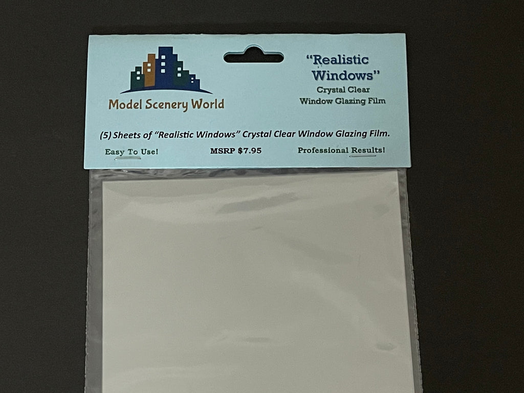 Realistic Windows Clear Window Film Glazing - NO Curl - Easy Install
