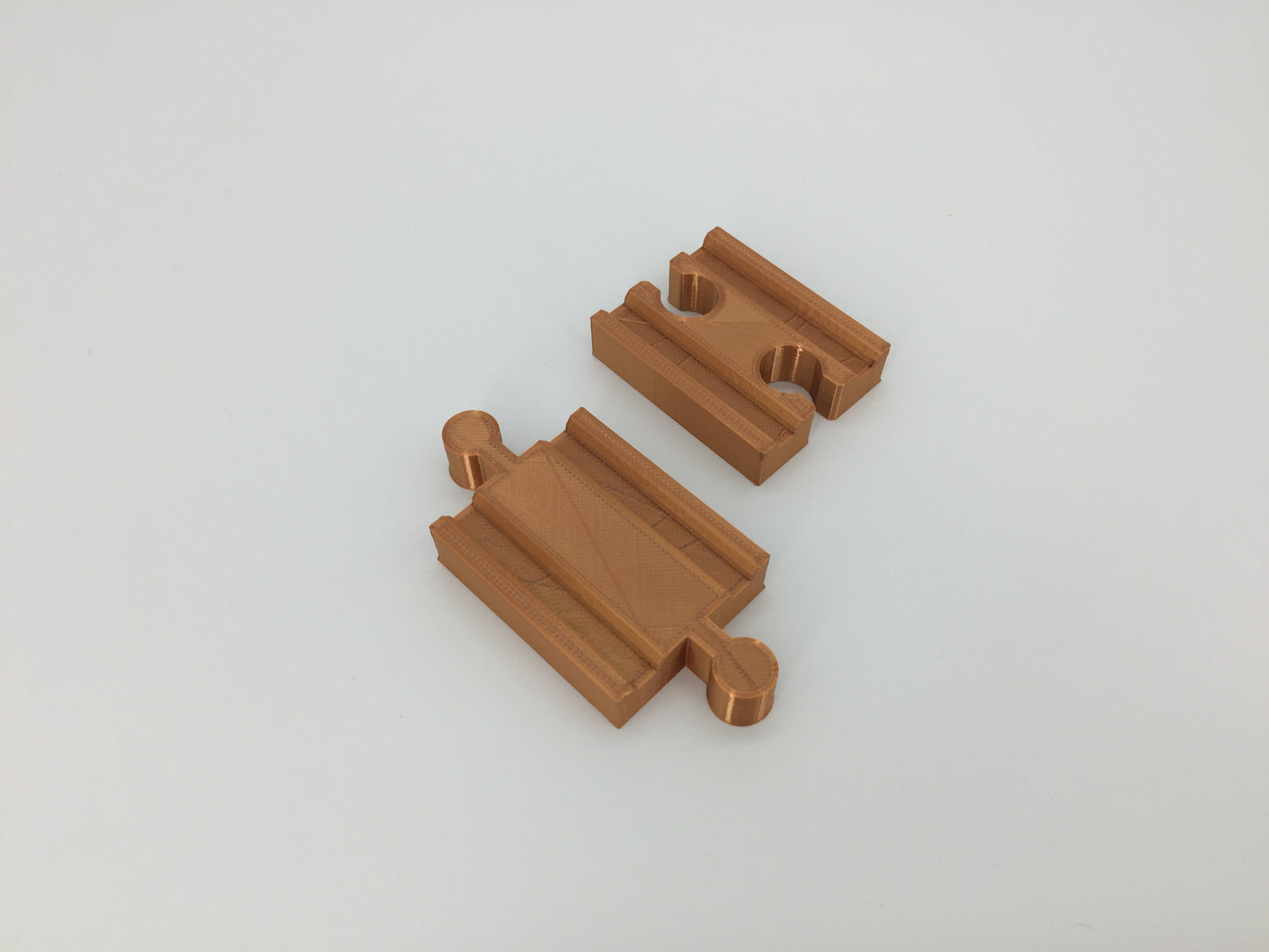 (2) Pack of Wood Track Adapters - Double Male & Double Female