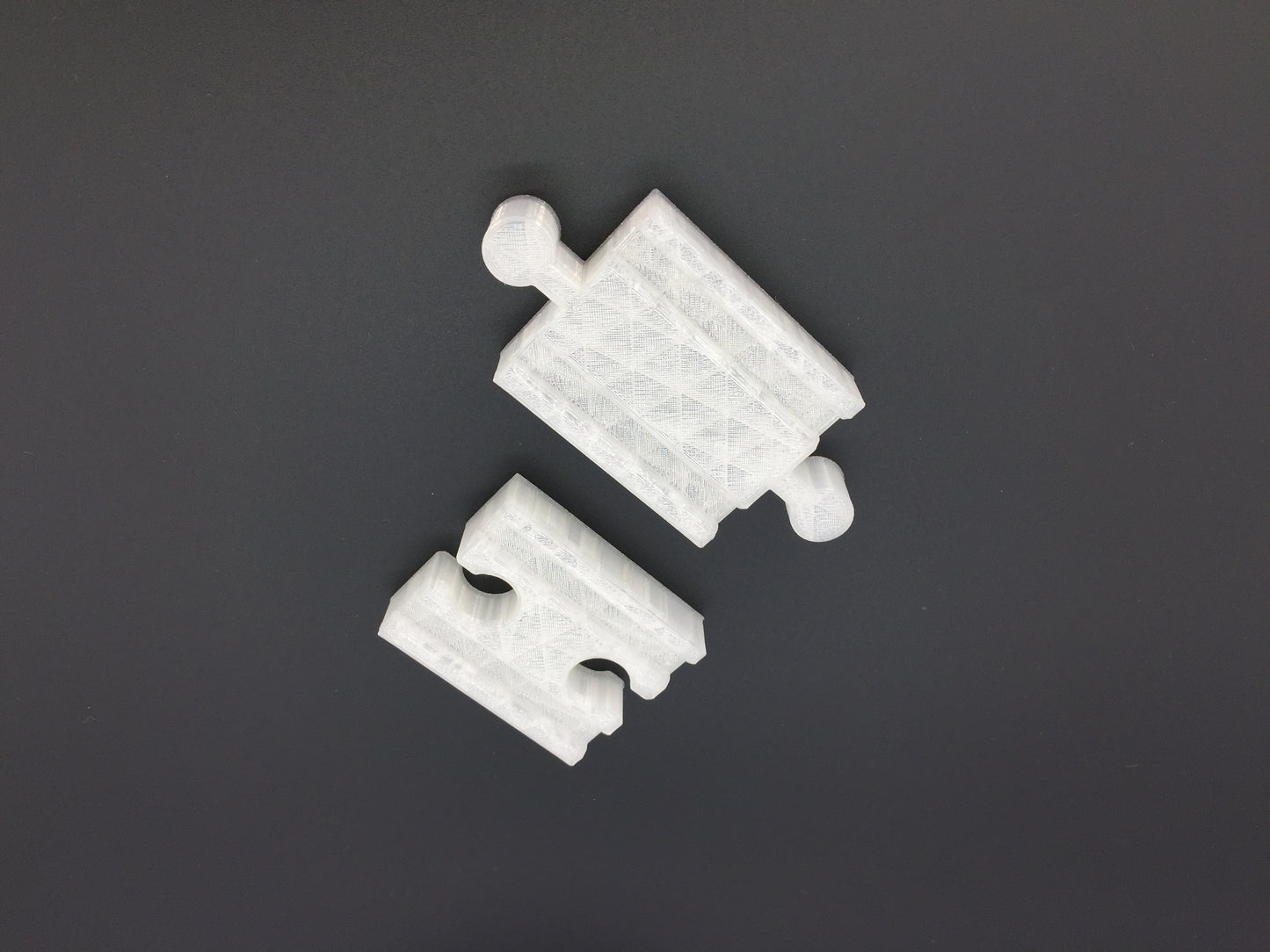 (2) Pack of Wood Track Adapters - Double Male & Double Female