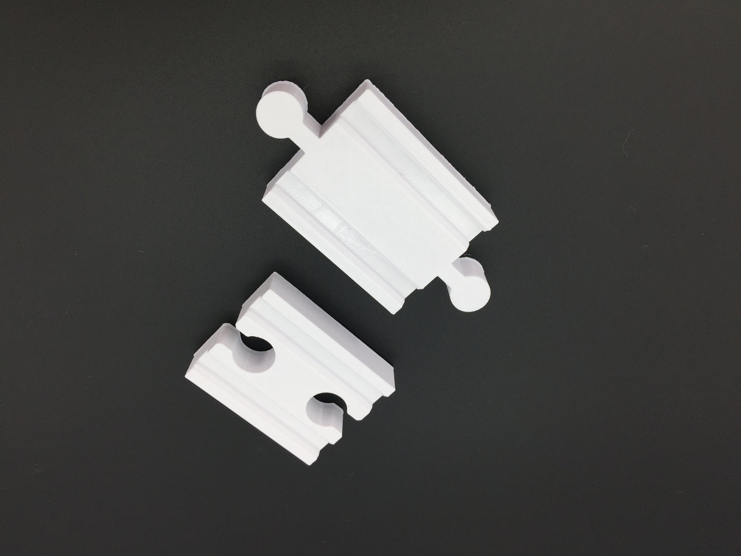 (2) Pack of Wood Track Adapters - Double Male & Double Female