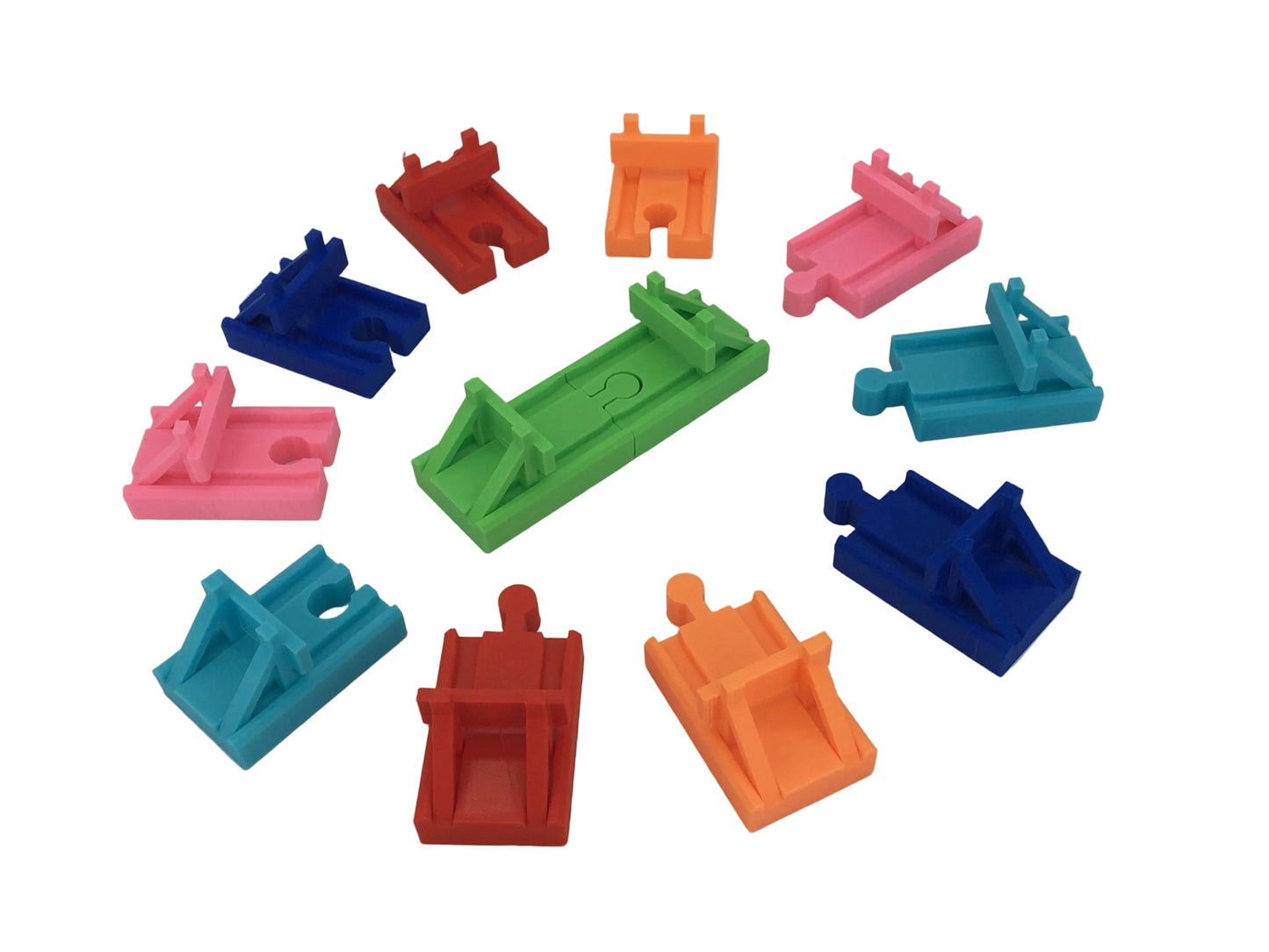 (2) Pack of Wooden Track Buffer Yard Bumpers for End of Track - Choose Color