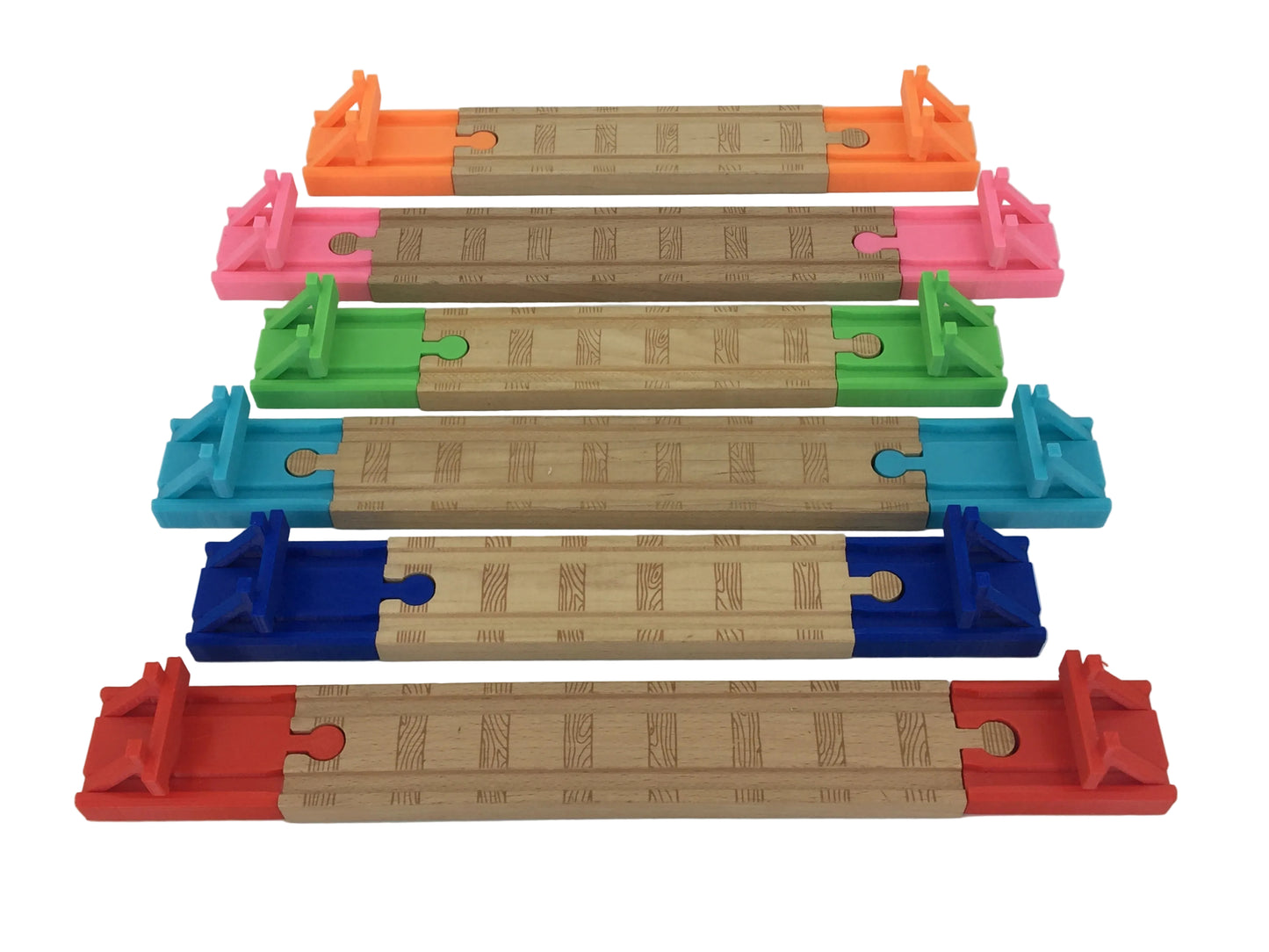 (2) Pack of Wooden Track Buffer Yard Bumpers for End of Track - Choose Color